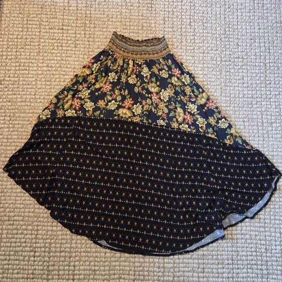 FARM RIO × ANTHRO L Yolanda Maxi Floral Mixed Print Skirt - Picture 1 of 6